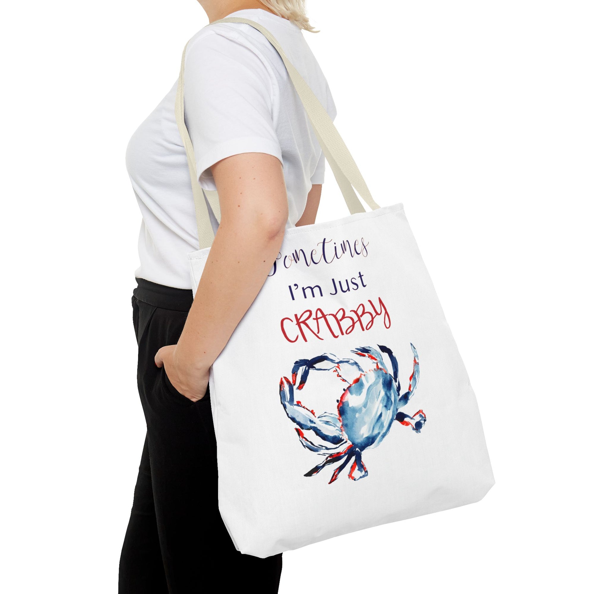 Patriotic Crab Tote Bag | Ocean Travel Bag | Funny Tote Bag