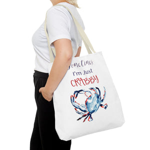 Patriotic Crab Tote Bag | Ocean Travel Bag | Funny Tote Bag