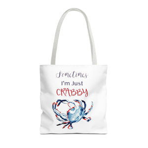 Patriotic Crab Tote Bag | Ocean Travel Bag | Funny Tote Bag