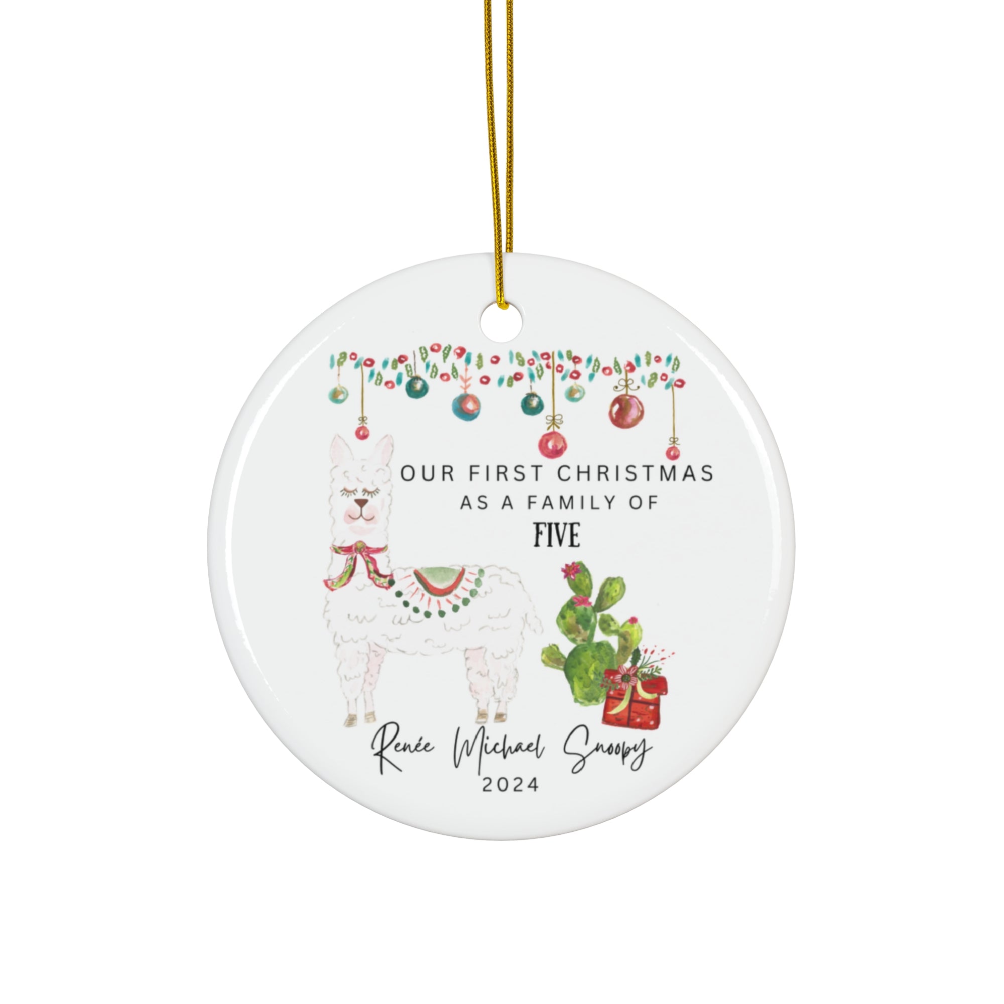 Personalized Family Christmas Ornament | Custom First Christmas Ornament |