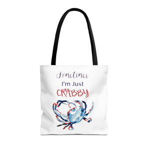 Patriotic Crab Tote Bag | Ocean Travel Bag | Funny Tote Bag