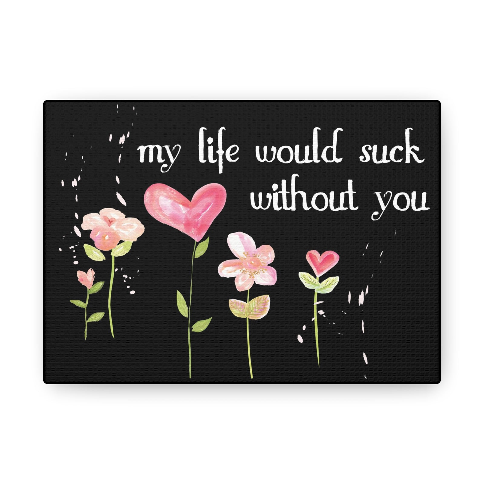 Valentine Canvas Wall Art | Valentine Home Decor Gallery Wrap | Anniversary Home Decor I Love You Canvas Home Decor