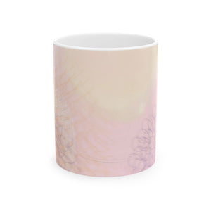 Pink Ceramic Mug, | 11 Ounce Mug | Morning Mood Mug | Mugs for Gifts | Mugs for Work 15 Ounce Mug