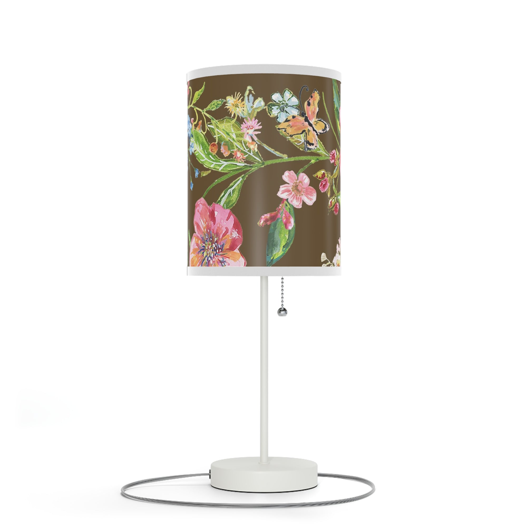 Bedside Table Lamp on a Stand | Floral Table Lamp | Watercolor Art Table Lamp