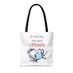 Patriotic Crab Tote Bag | Ocean Travel Bag | Funny Tote Bag