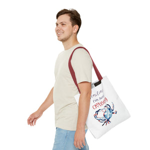 Patriotic Crab Tote Bag | Ocean Travel Bag | Funny Tote Bag