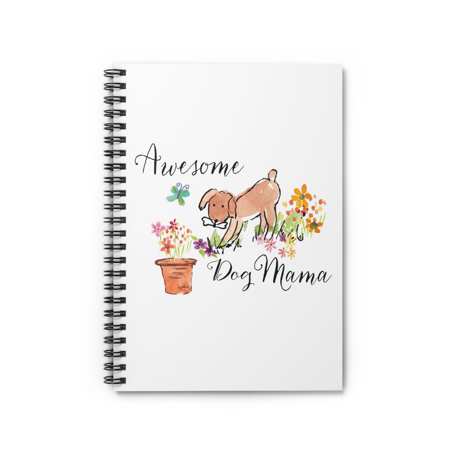 Awesome Dog Mama Spiral Notebook - Ruled Line