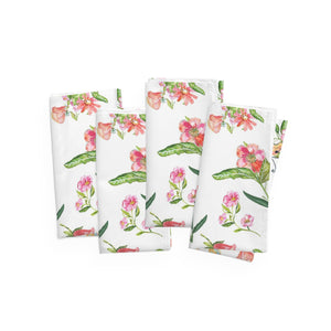 Set of Four Floral Napkins | Spring Napkin Set | Table Accessories | Table Decor