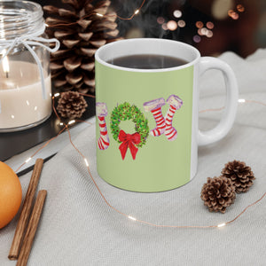 Christmas Stocking Ceramic Mug - Holiday Coffee Cup, Winter Gift, Seasonal Decor, Festive Kitchenware, Cute Mug for Gifts