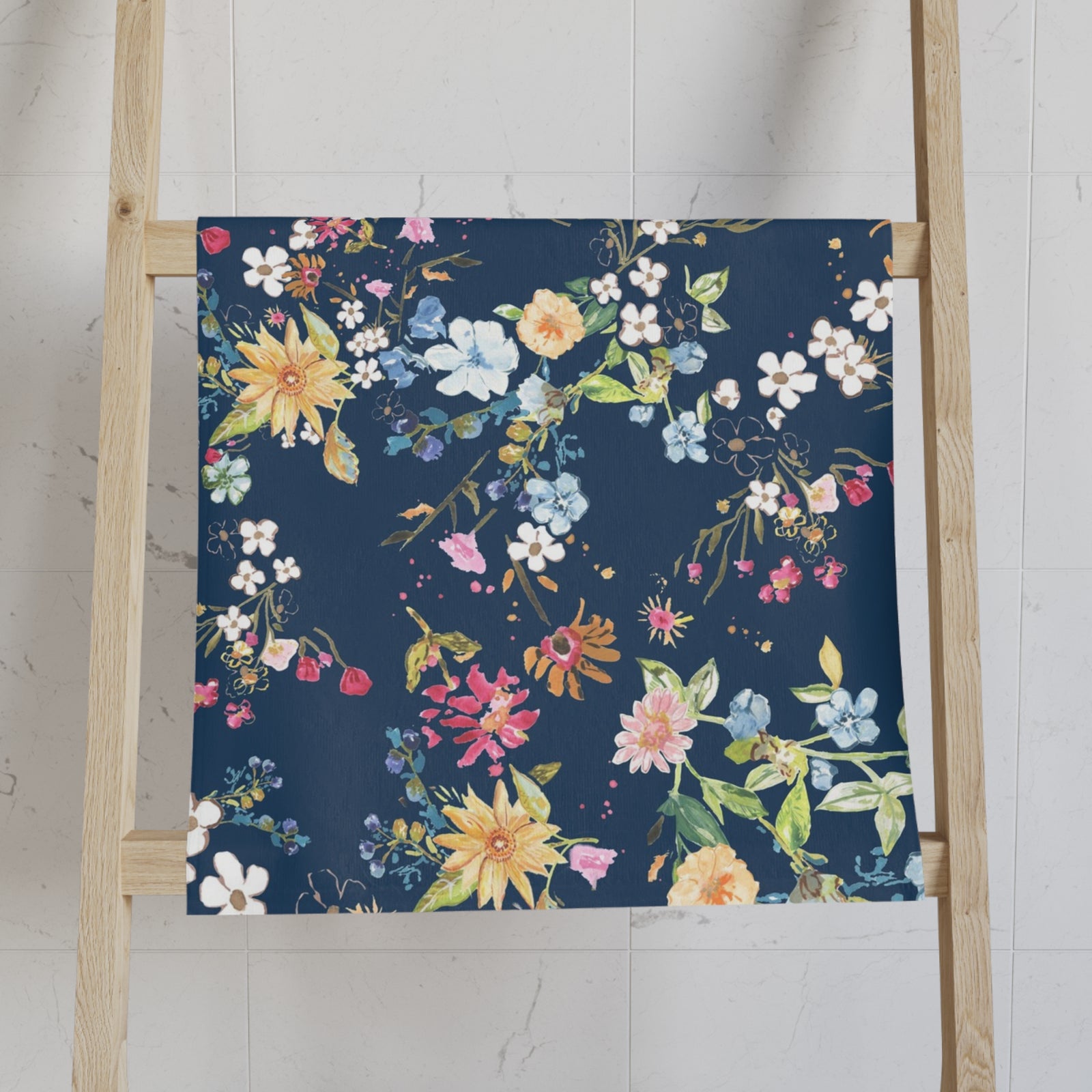 Floral Print Hand Towel - Decorative & Functional Kitchen Accessory