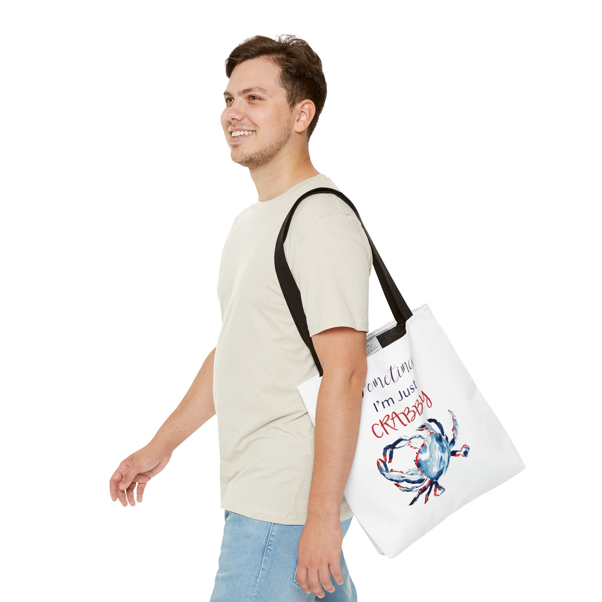 Patriotic Crab Tote Bag | Ocean Travel Bag | Funny Tote Bag