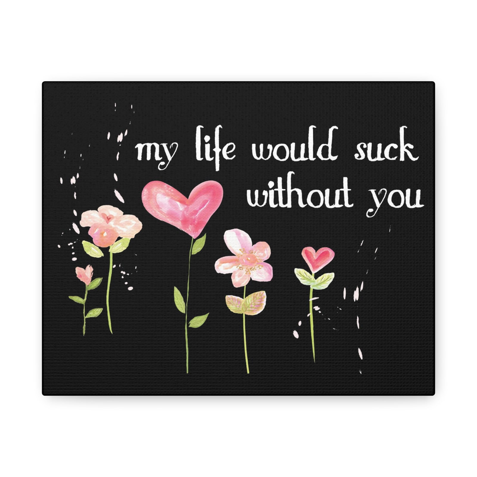 Valentine Canvas Wall Art | Valentine Home Decor Gallery Wrap | Anniversary Home Decor I Love You Canvas Home Decor