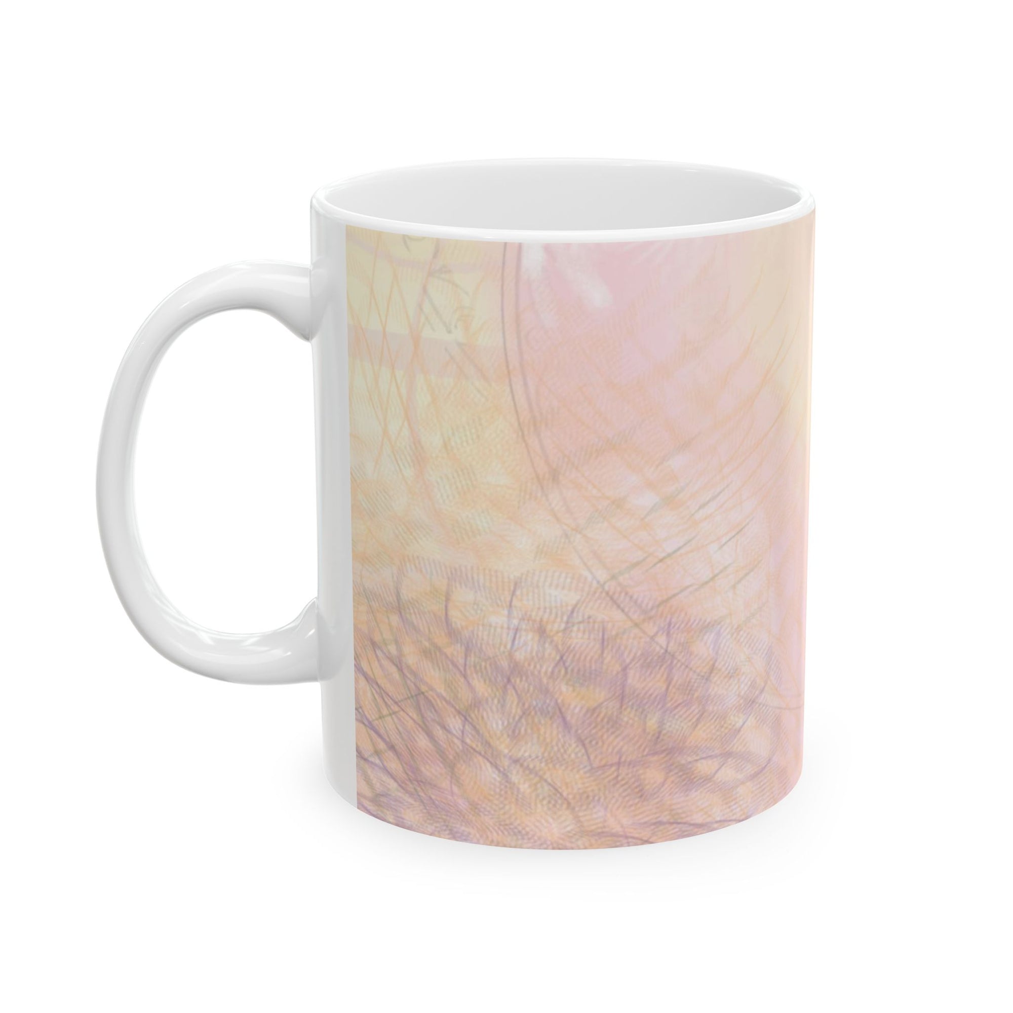 Pink Ceramic Mug, | 11 Ounce Mug | Morning Mood Mug | Mugs for Gifts | Mugs for Work 15 Ounce Mug