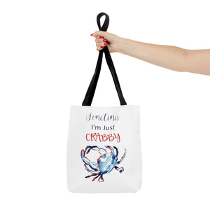 Patriotic Crab Tote Bag | Ocean Travel Bag | Funny Tote Bag