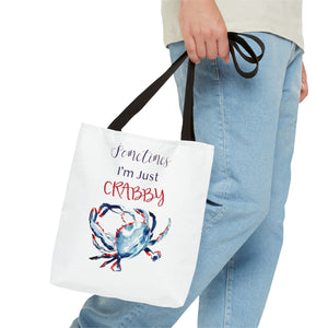 Patriotic Crab Tote Bag | Ocean Travel Bag | Funny Tote Bag