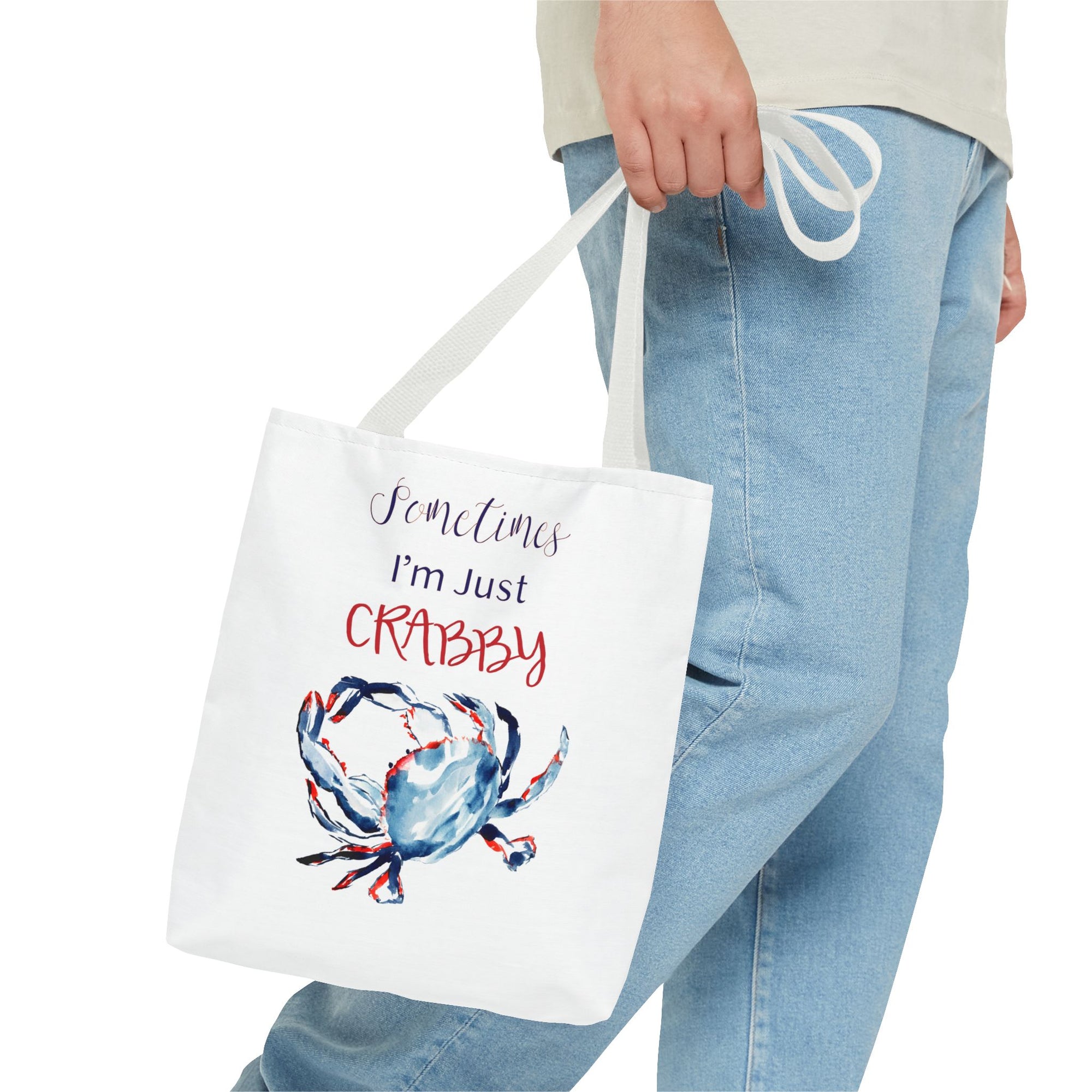 Patriotic Crab Tote Bag | Ocean Travel Bag | Funny Tote Bag