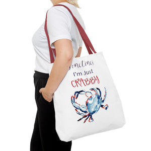 Patriotic Crab Tote Bag | Ocean Travel Bag | Funny Tote Bag