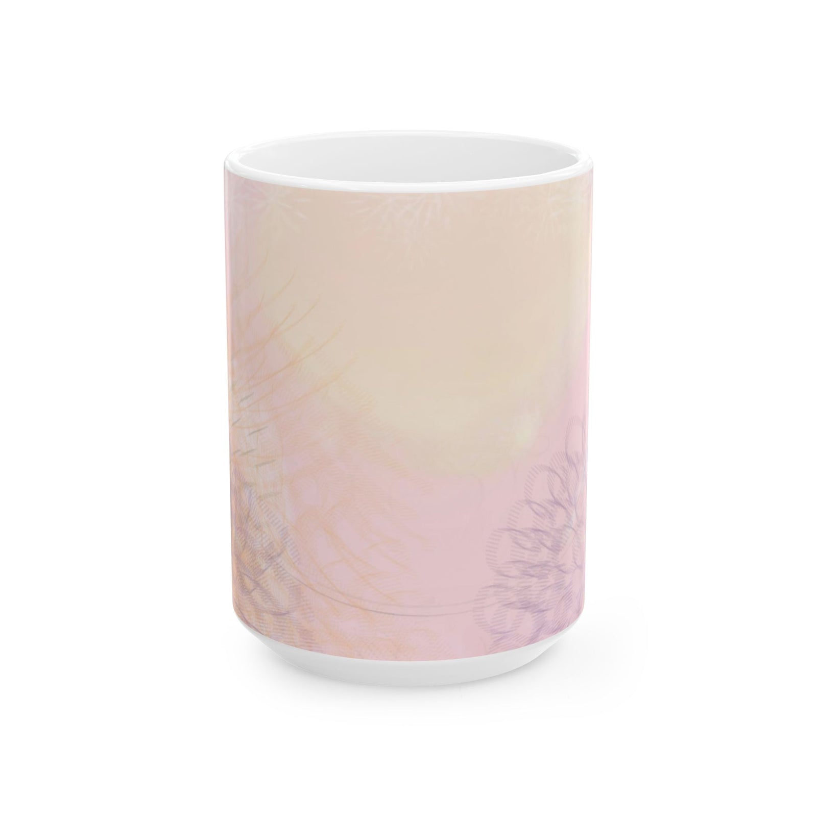 Pink Ceramic Mug, | 11 Ounce Mug | Morning Mood Mug | Mugs for Gifts | Mugs for Work 15 Ounce Mug