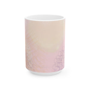 Pink Ceramic Mug, | 11 Ounce Mug | Morning Mood Mug | Mugs for Gifts | Mugs for Work 15 Ounce Mug