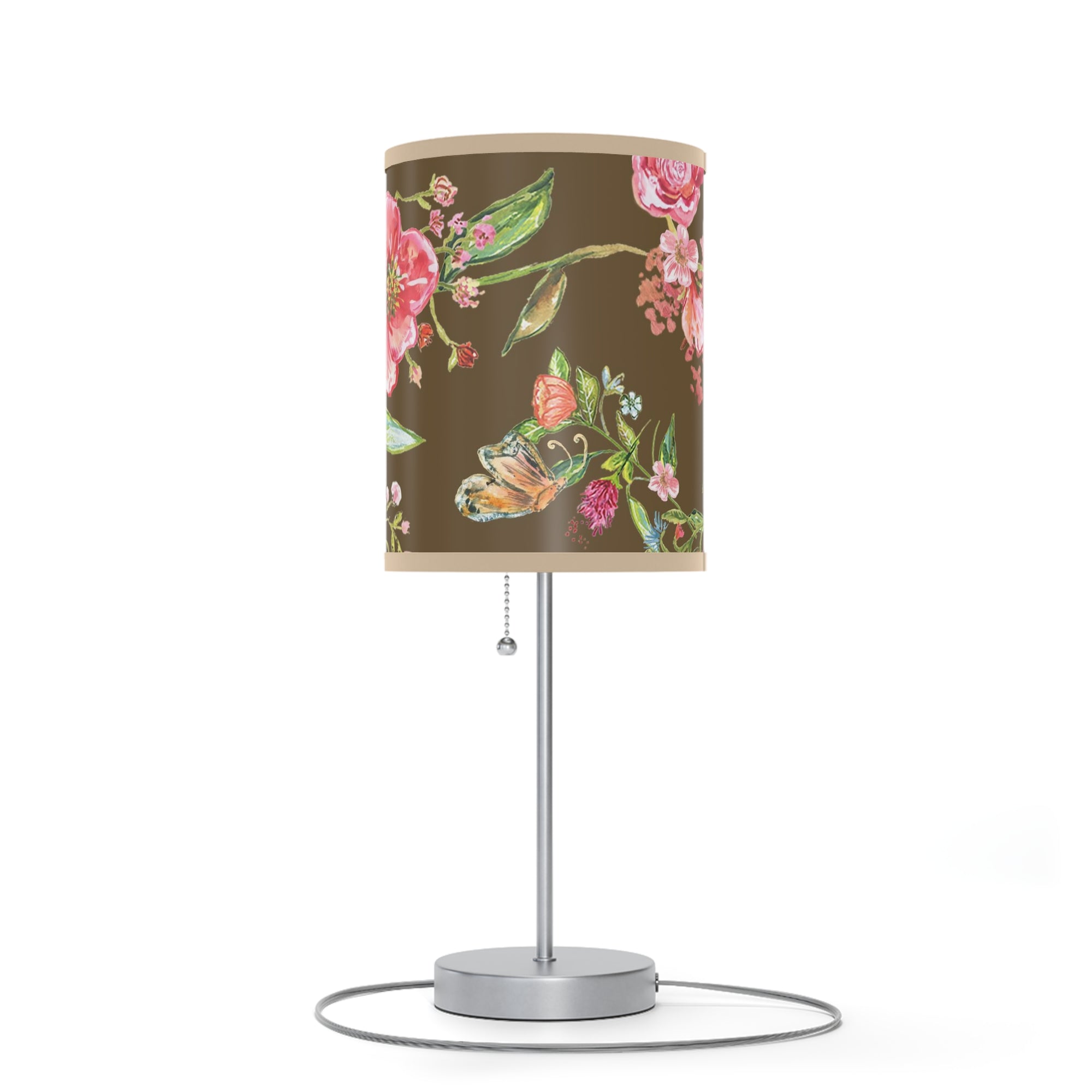 Bedside Table Lamp on a Stand | Floral Table Lamp | Watercolor Art Table Lamp