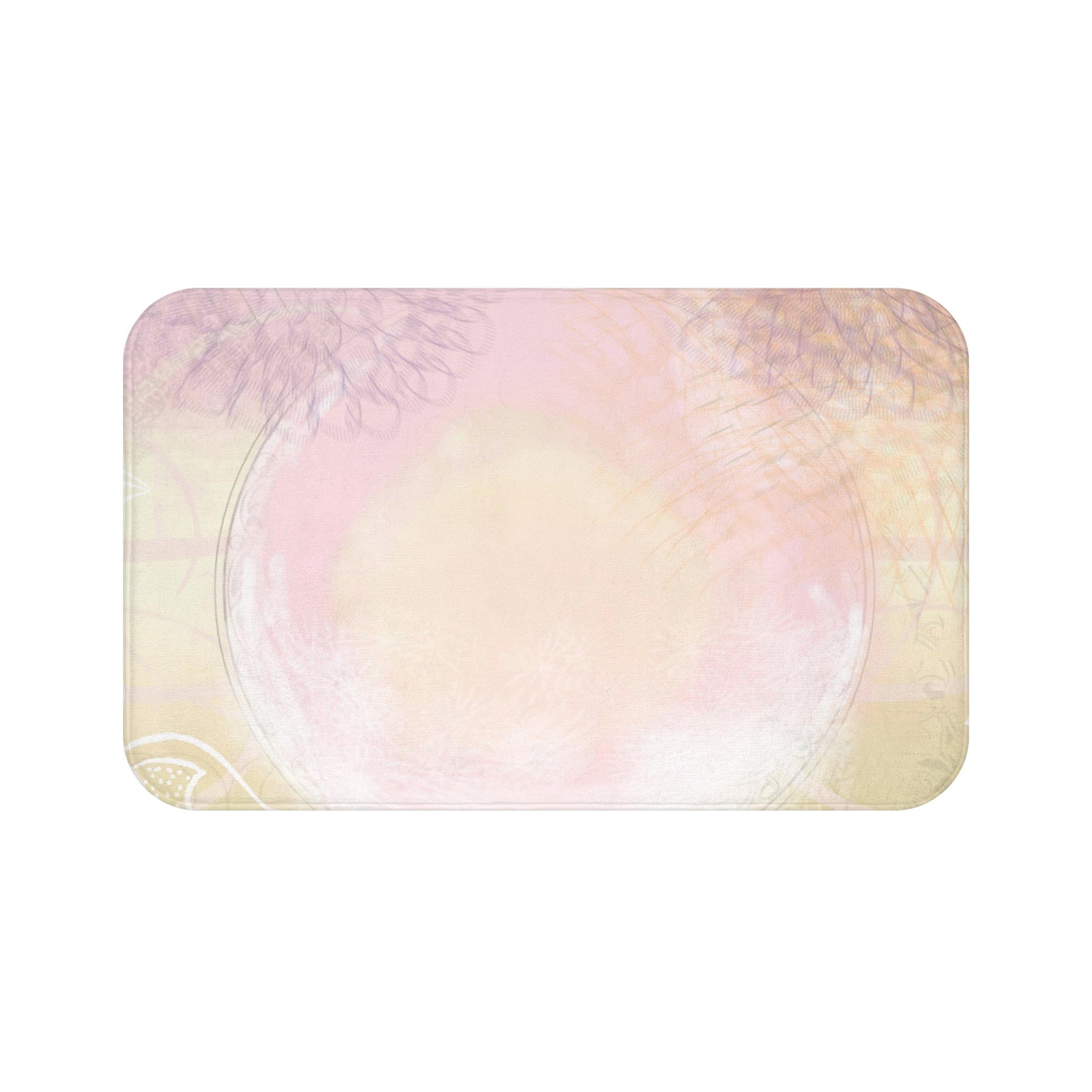 Pastel Blossom Bath Mat, Soft Bathroom Rug, Flower Decor, Floor Mat, Perfect Gift for Home, Spa Vibe, Spring Decor