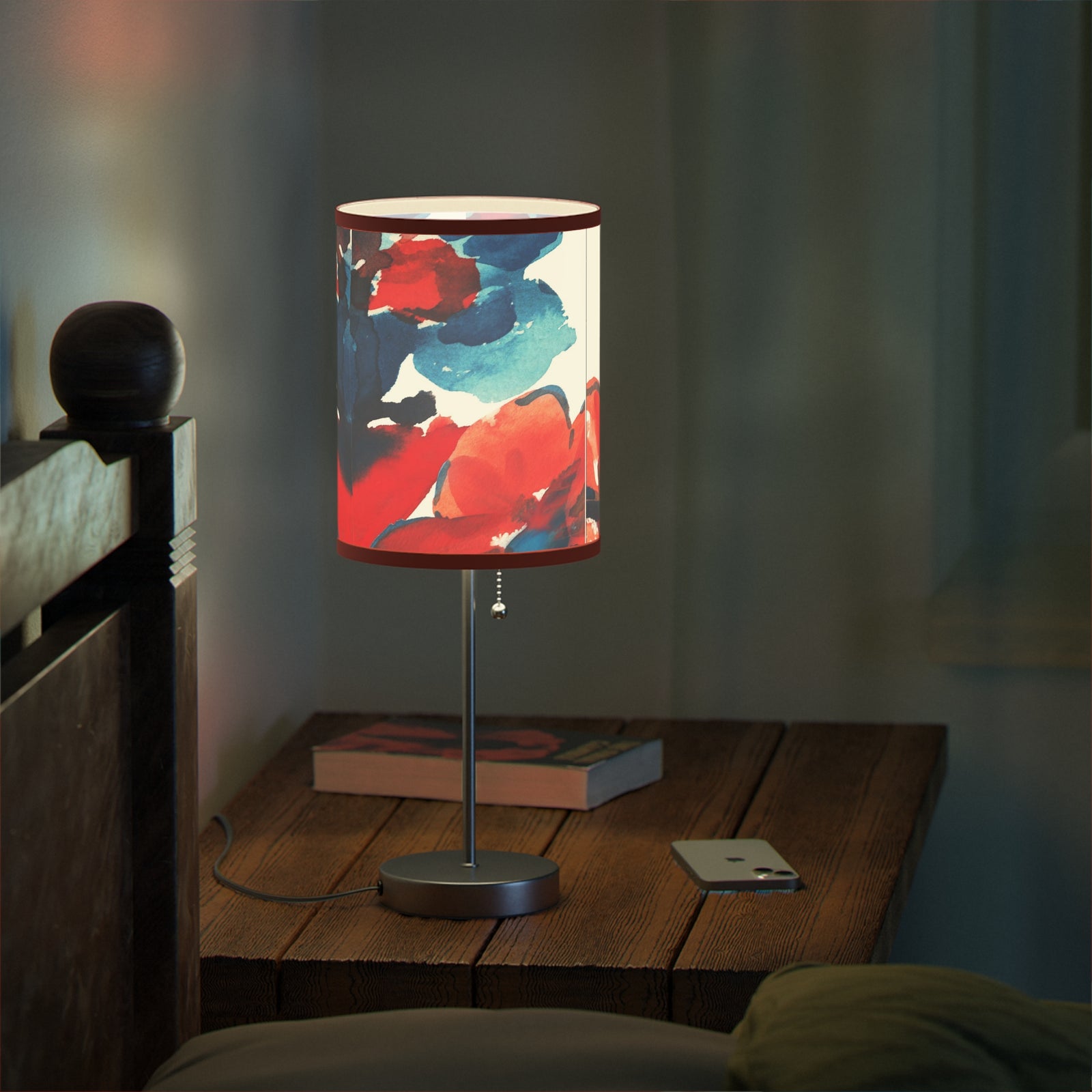 Patriotic Lamp | Red White Blue Desk Lamp | Lamp for Decor Accent