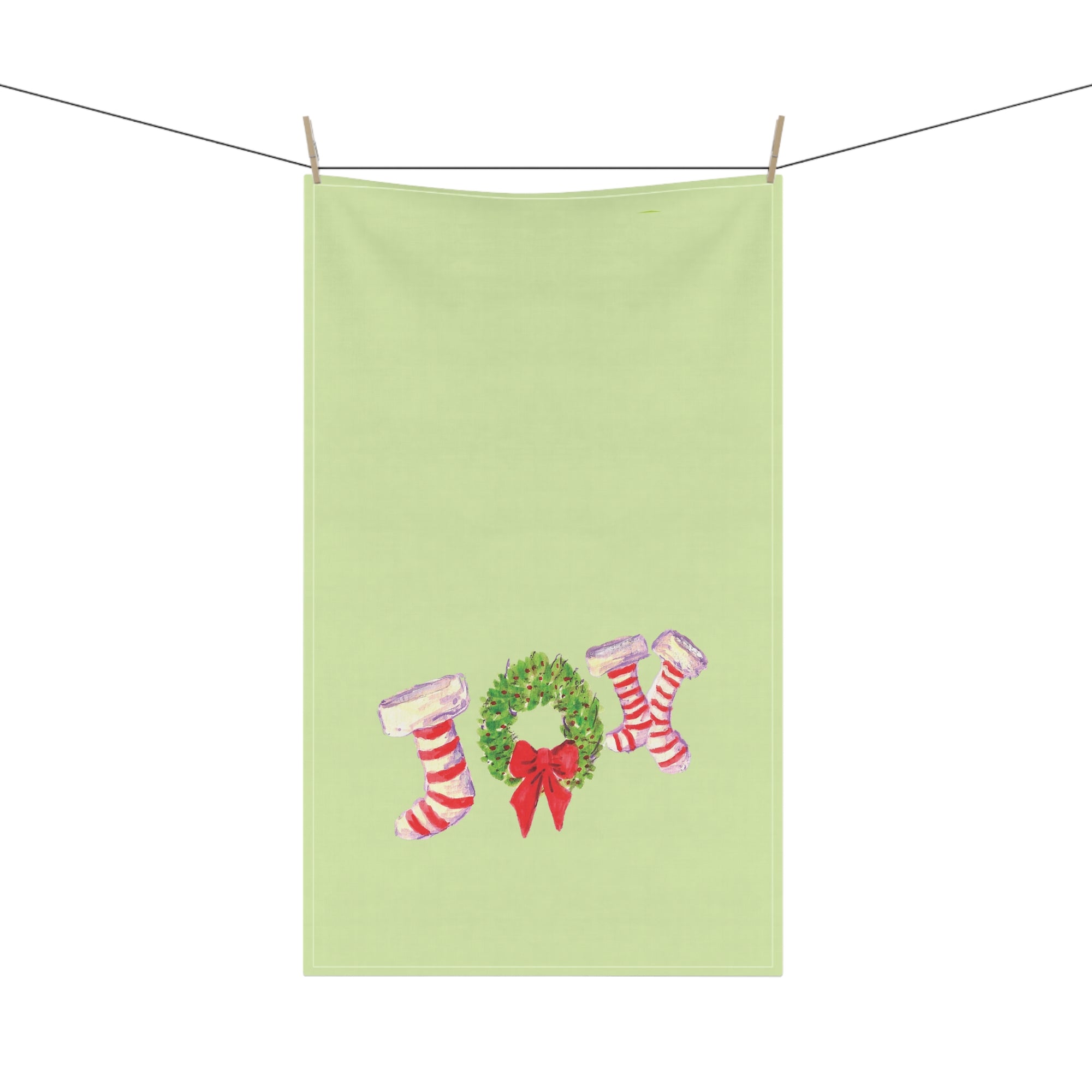 Festive Joy Tea Towels - Holiday Kitchen Decor, Christmas Gift Idea, Merry Kitchen Towel, Party Supplies, Home & Living Decor