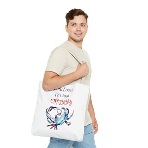 Patriotic Crab Tote Bag | Ocean Travel Bag | Funny Tote Bag