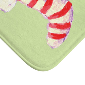 Christmas Stocking Bath Mat, Christmas Bathroom Home Decor, Holiday Decor Rug, Holiday Home Decor for the Bath