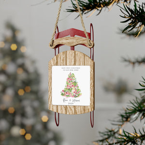 Personalize First Christmas Sled Ornaments | Christmas Custom Ornaments