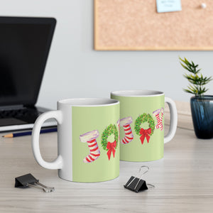 Christmas Stocking Ceramic Mug - Holiday Coffee Cup, Winter Gift, Seasonal Decor, Festive Kitchenware, Cute Mug for Gifts