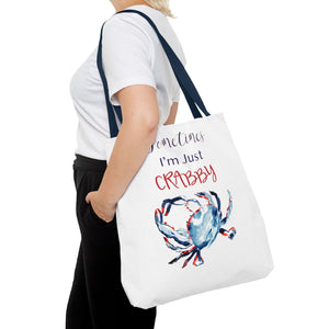 Patriotic Crab Tote Bag | Ocean Travel Bag | Funny Tote Bag