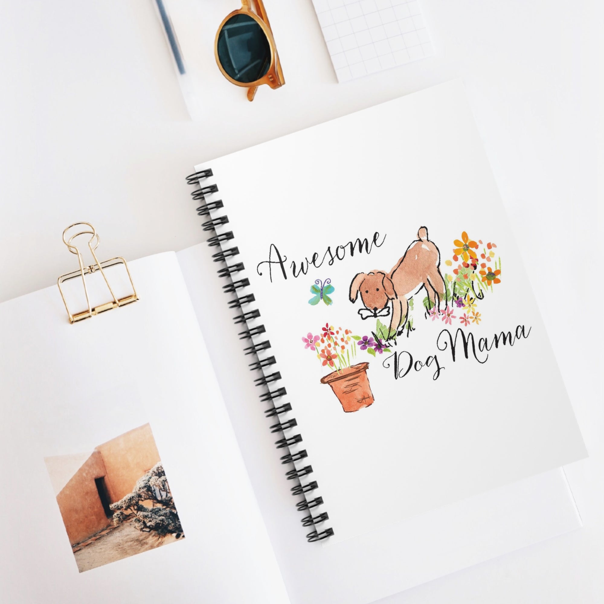 Awesome Dog Mama Spiral Notebook - Ruled Line