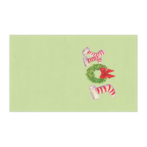 Festive Joy Tea Towels - Holiday Kitchen Decor, Christmas Gift Idea, Merry Kitchen Towel, Party Supplies, Home & Living Decor