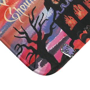 Haunted House with Monster, Spooky Sunset, Welcoming Ghouls, A Witch Hat Flying Over the Moon, There is a RIP Tombstone