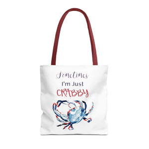 Patriotic Crab Tote Bag | Ocean Travel Bag | Funny Tote Bag