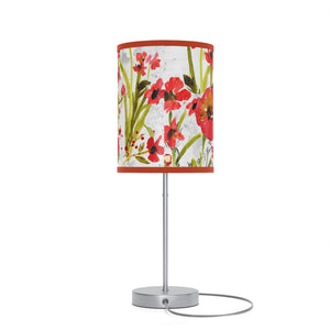 Red Floral Watercolor Lamp | Artisan Lamp