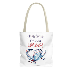 Patriotic Crab Tote Bag | Ocean Travel Bag | Funny Tote Bag