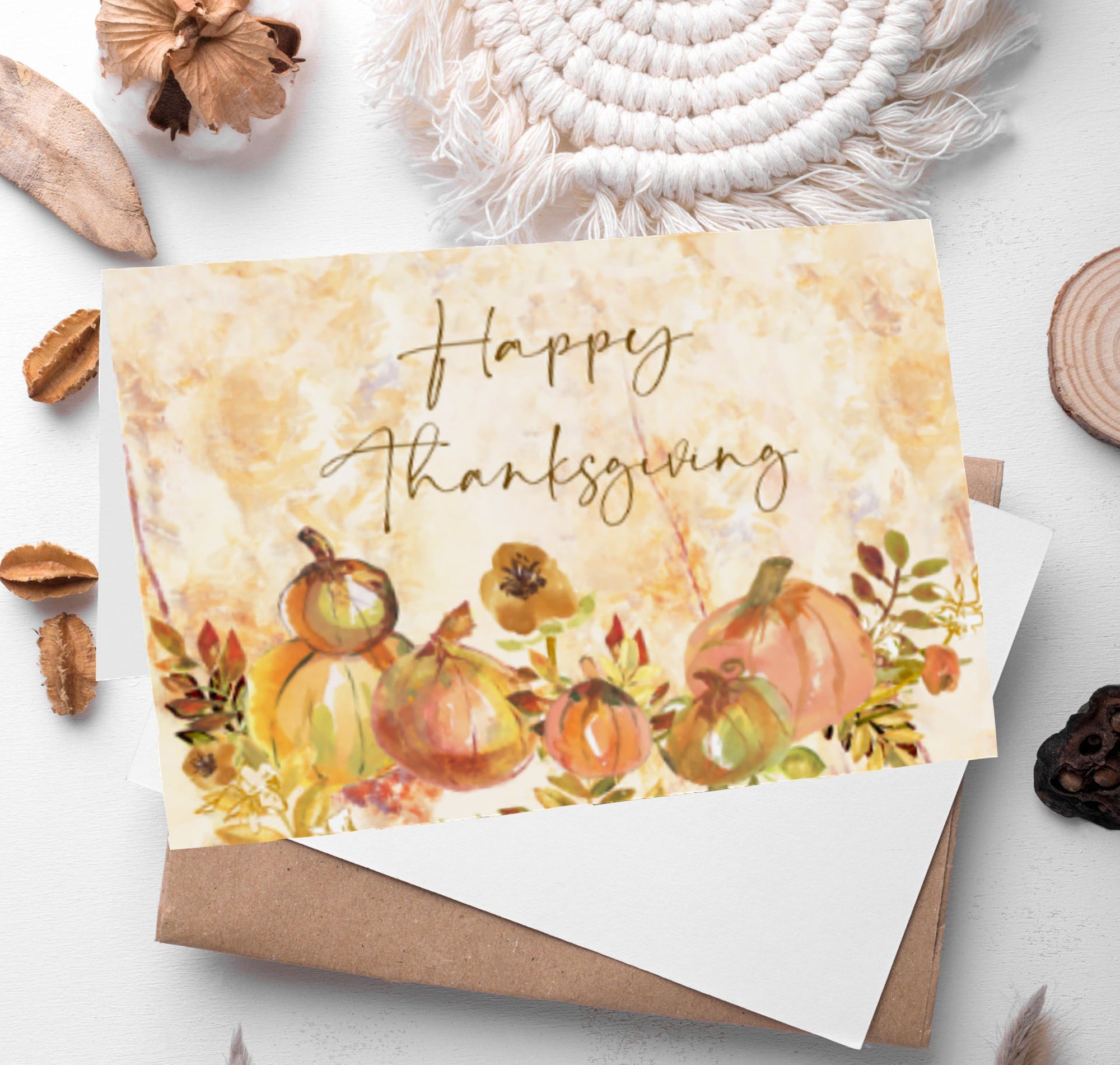 Happy Thanksgiving Greeting Card - Note Card Sets