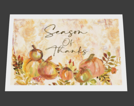 Thanksgiving and Autumn Greeting Card Thank You Card Sets