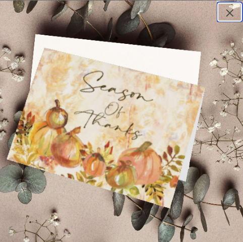 Thanksgiving and Autumn Greeting Card Thank You Card Sets