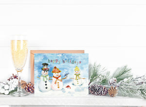 Snowman Family Holiday Card Set