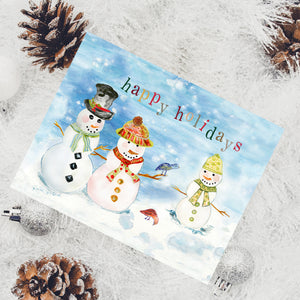 Snowman Family Holiday Card Set