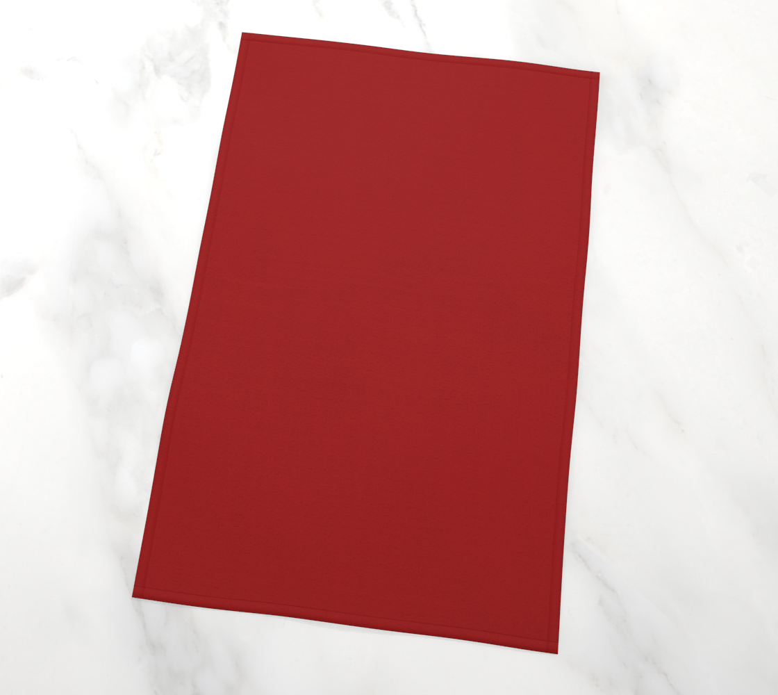 Dark Red Tea Towel