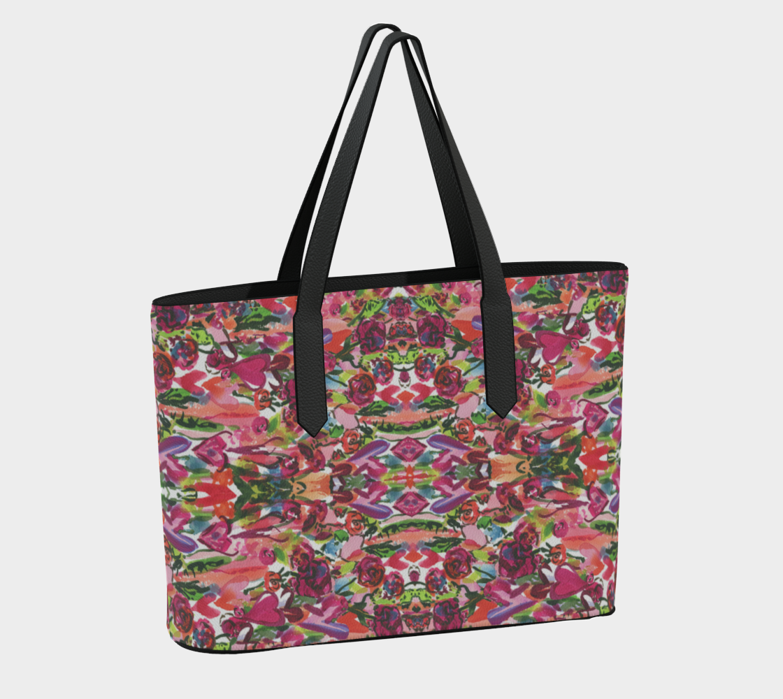 Vegan Tote Hearts On Fire Multi