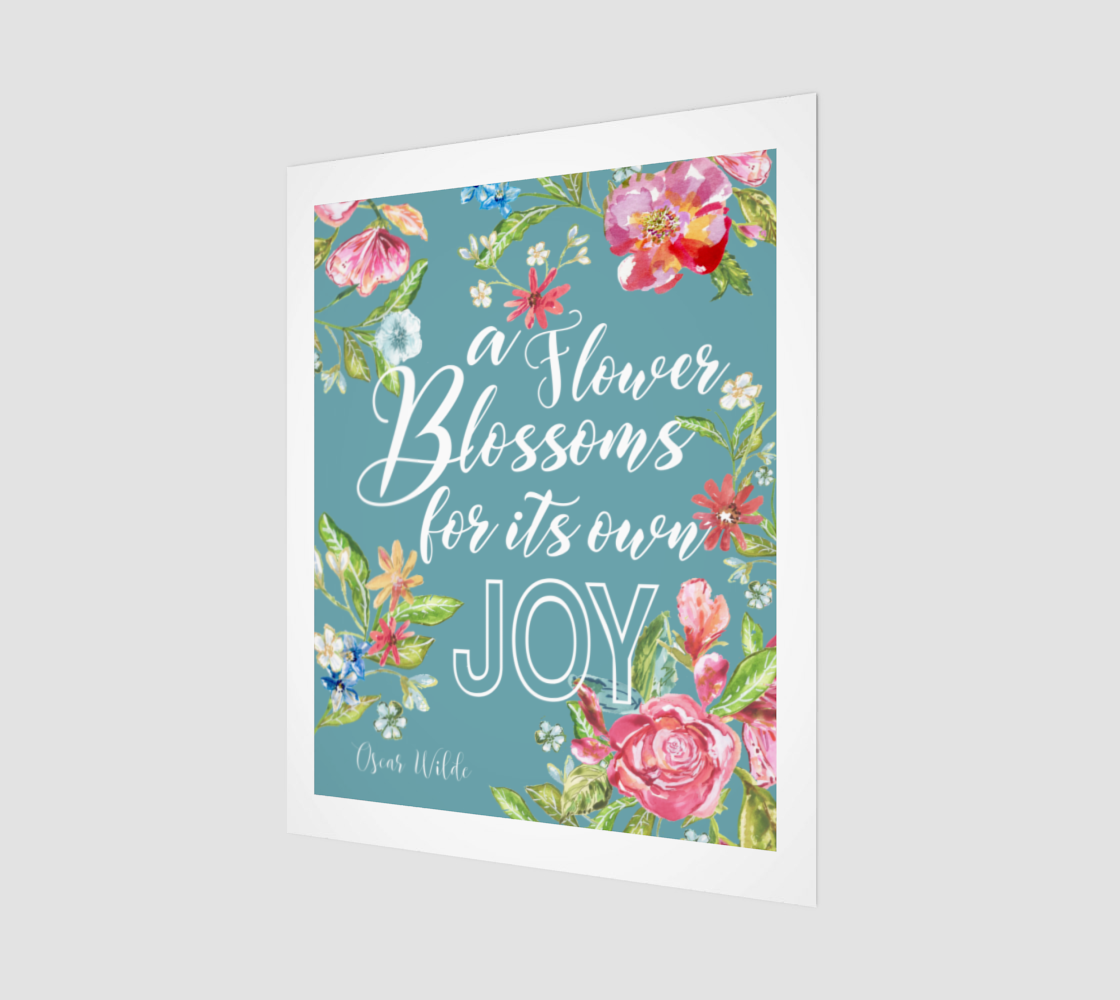 Oscar Wilde A Flower Blossoms 16 x 20 Art Print