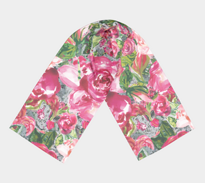 Love and Roses Long Scarf