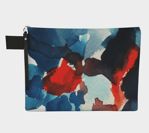 Zipper Carry-All Red White & Blue Floral