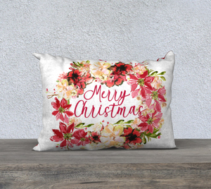 Merry Christmas Chantal Pillow Cover 20" x 14"