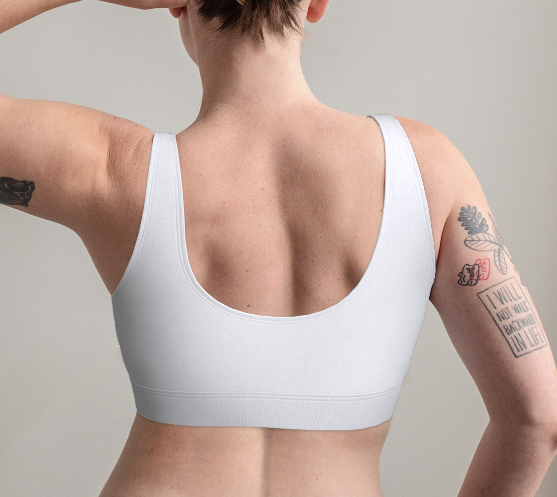 Renée White Scoop Bralette